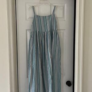 Hanna Andersson Blue and White Striped Dress